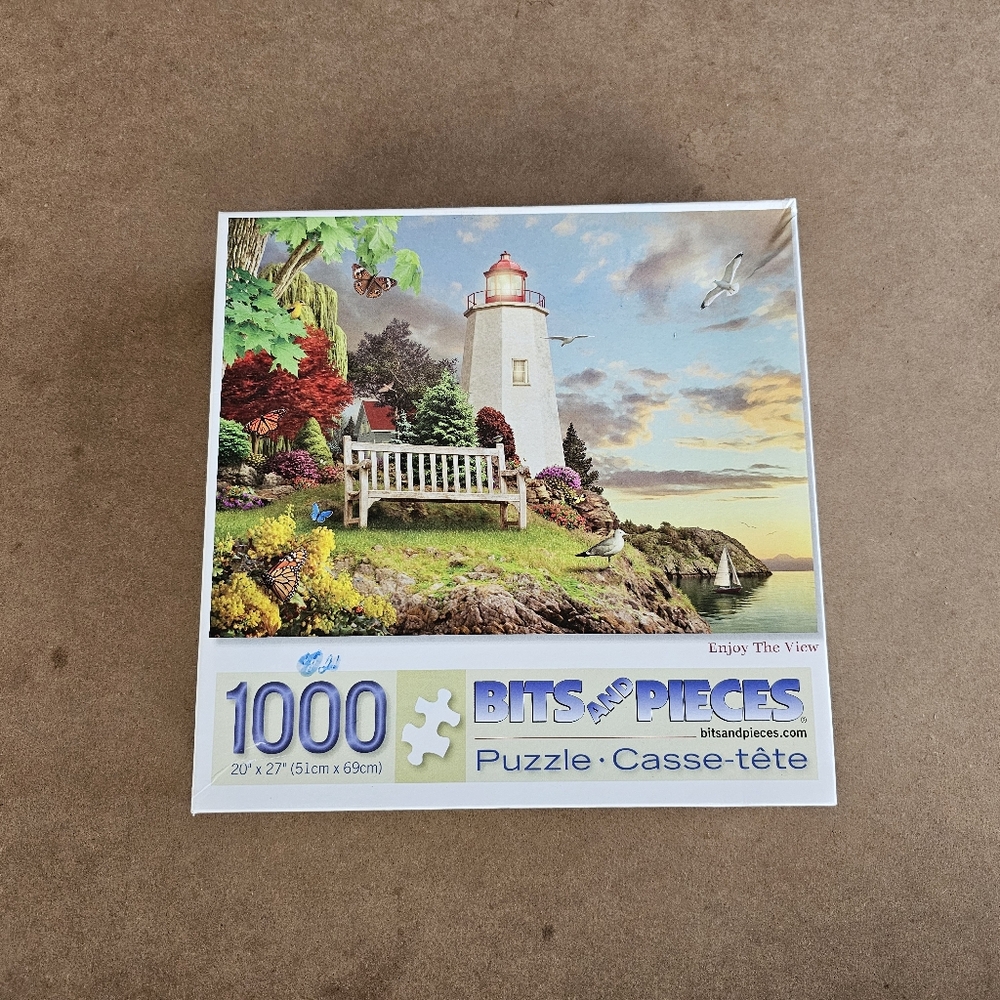 Bits and Pieces Serene Lighthouse Scene Enjoy the View 1000 Piece Jigsaw Puzzle